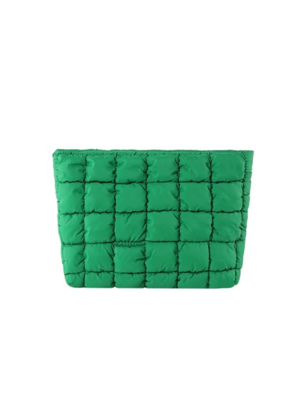 Puffy Quilted Makeup Bag Cosmetic Travel Pouch Zipper Clutch